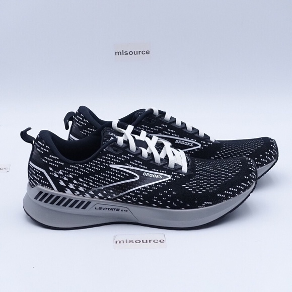 NEW Brooks Levitate GTS 5 Running Shoe 120358-1B-090 Black/Grey/White - Picture 3 of 9